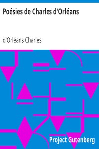 Poésies de Charles d'Orléans by d'Orléans Charles