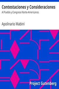 Contestaciones y Consideraciones by Apolinario Mabini