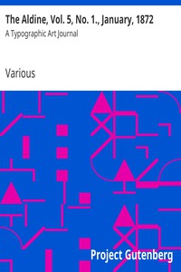The Aldine, Vol. 5, No. 1., January, 1872 by Various