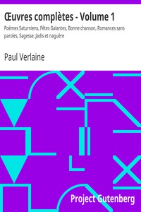 Œuvres complètes - Volume 1 by Paul Verlaine