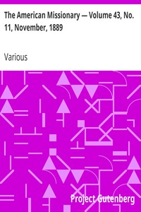 The American Missionary — Volume 43, No. 11, November, 1889 by Various