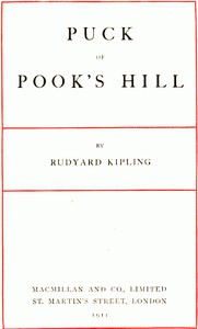 Puck of Pook's Hill by Rudyard Kipling