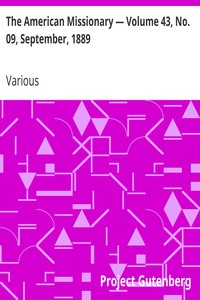 The American Missionary — Volume 43, No. 09, September, 1889 by Various