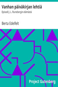 Vanhan päiväkirjan lehtiä by Berta Edelfelt