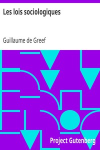 Les lois sociologiques by Guillaume de Greef