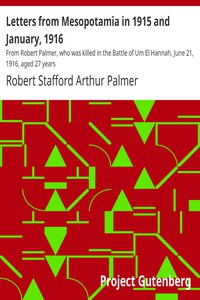 Letters from Mesopotamia in 1915 and January, 1916 by Robert Stafford Arthur Palmer