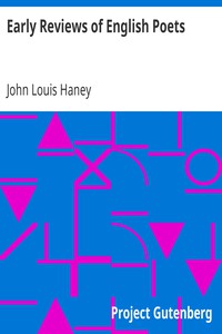 Early Reviews of English Poets by John Louis Haney