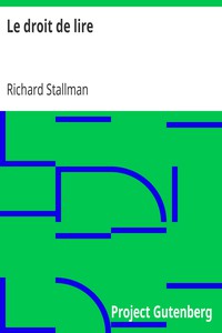 Le droit de lire by Richard Stallman