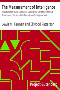 The Measurement of Intelligence by Lewis M. Terman