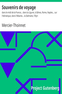 Souvenirs de voyage by Mercier-Thoinnet