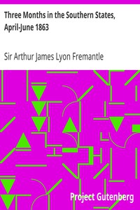 Three Months in the Southern States, April-June 1863 by Fremantle