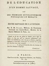 De l'éducation d'un homme sauvage by Jean Marc Gaspard Itard