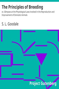 The Principles of Breeding by S. L. Goodale