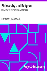 Philosophy and Religion by Hastings Rashdall