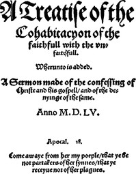 A treatise of the cohabitacyon of the faithfull with the vnfaithfull. by Bullinger et al.