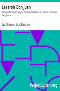 Les trois Don Juan by Guillaume Apollinaire