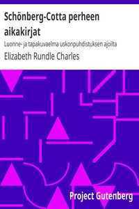 Schönberg-Cotta perheen aikakirjat by Elizabeth Rundle Charles