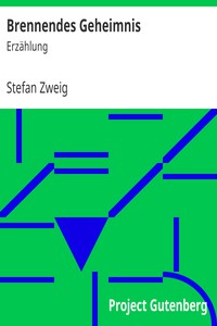 Brennendes Geheimnis: Erzählung by Stefan Zweig