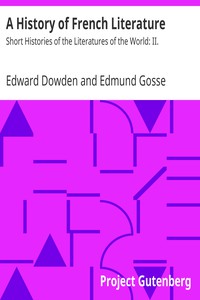 A History of French Literature by Edward Dowden