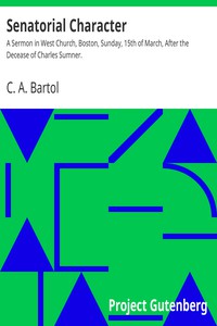 Senatorial Character by C. A. Bartol