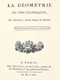 La géométrie en vers techniques by Lyon Des Roys