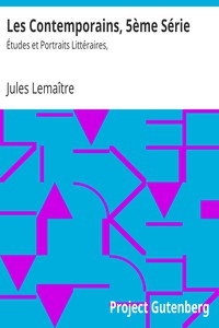 Les Contemporains, 5ème Série by Jules Lemaître