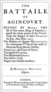 The Battaile of Agincourt by Michael Drayton