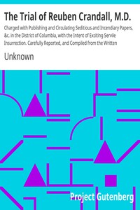 The Trial of Reuben Crandall, M.D. by Unknown