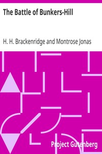 The Battle of Bunkers-Hill by H. H. Brackenridge