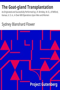 The Goat-gland Transplantation by Sydney Blanshard Flower