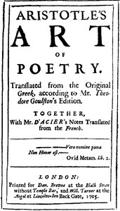 The Preface to Aristotle's Art of Poetry by André Dacier