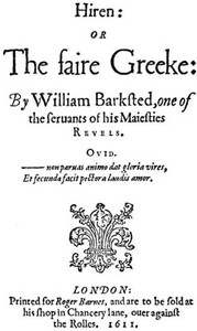 Seven Minor Epics of the English Renaissance (1596-1624) by Barksted et al.