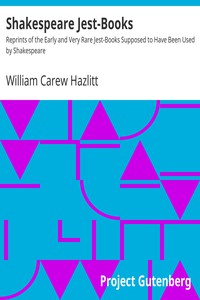 Shakespeare Jest-Books by William Carew Hazlitt