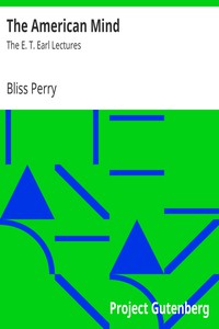 The American Mind by Bliss Perry