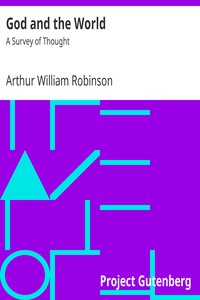 God and the World: A Survey of Thought by Arthur William Robinson