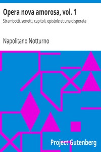 Opera nova amorosa, vol. 1 by Napolitano Notturno