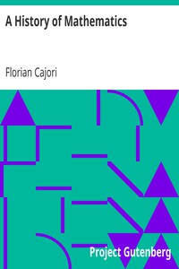 A History of Mathematics by Florian Cajori