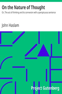 On the Nature of Thought by John Haslam