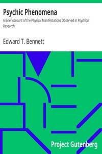 Psychic Phenomena by Edward T. Bennett