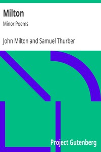 Milton: Minor Poems by John Milton