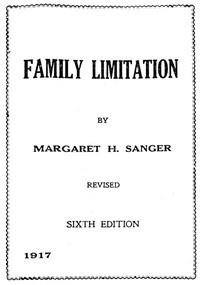 Family Limitation by Margaret Sanger