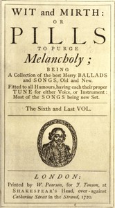 Wit and Mirth: or Pills to Purge Melancholy, Vol. 6 of 6 by Thomas D'Urfey