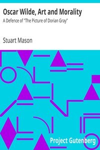 Oscar Wilde, Art and Morality: A Defence of "The Picture of Dorian Gray" by Mason
