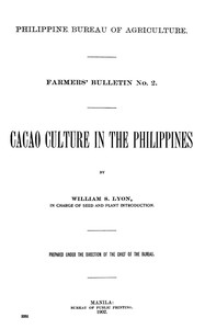 Cacao Culture in the Philippines by William Scrugham Lyon