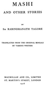 Mashi, and Other Stories by Rabindranath Tagore