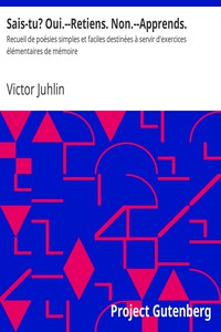 Sais-tu? Oui.--Retiens. Non.--Apprends. by Victor Juhlin