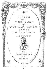 Aus dem Leben eines Taugenichts: Novelle by Freiherr von Joseph Eichendorff