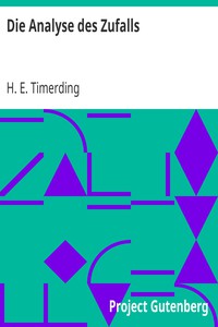 Die Analyse des Zufalls by H. E. Timerding