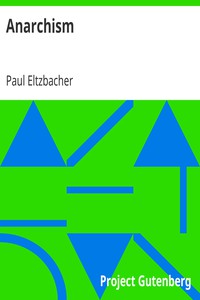 Anarchism by Paul Eltzbacher