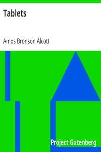 Tablets by Amos Bronson Alcott